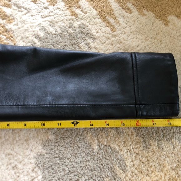 Allan Denis Genuine Leather Jacket Black With Silver Cutout Sz S EUC! - Picture 13 of 13